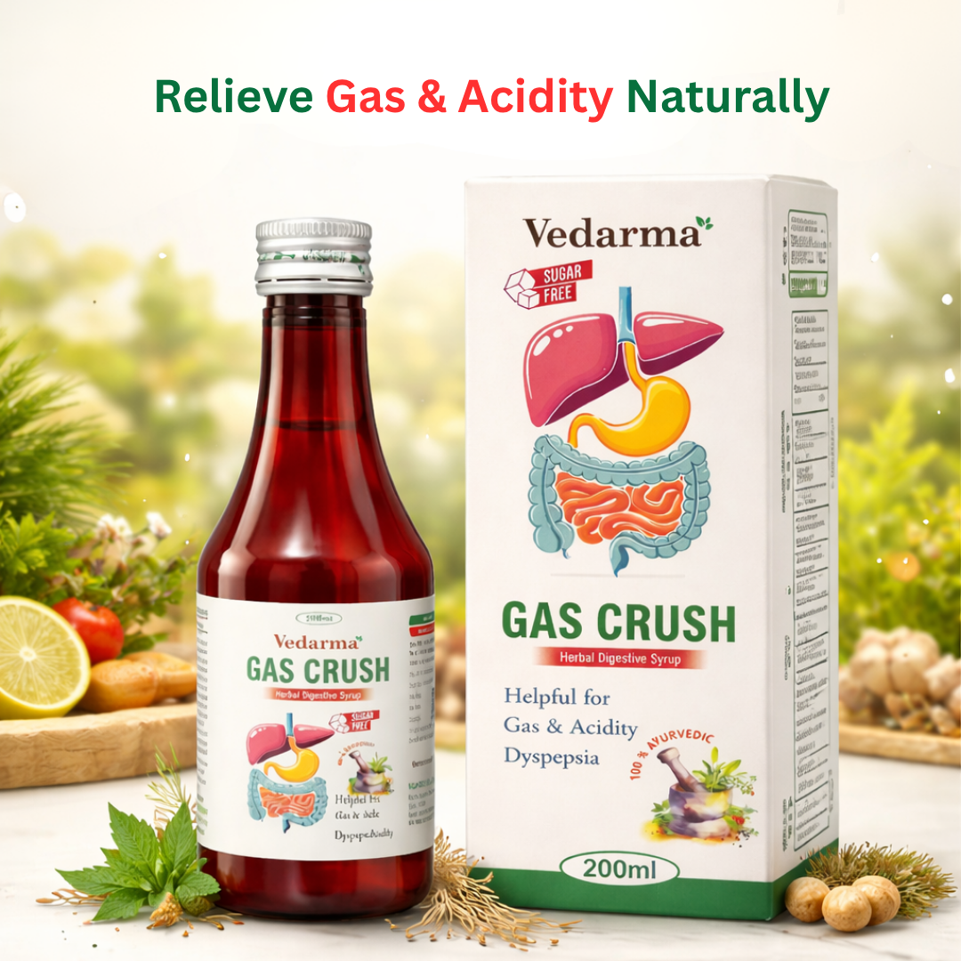 Gas Crush Herbal Syrup For Digestion Gas Acidity Bloating Relief