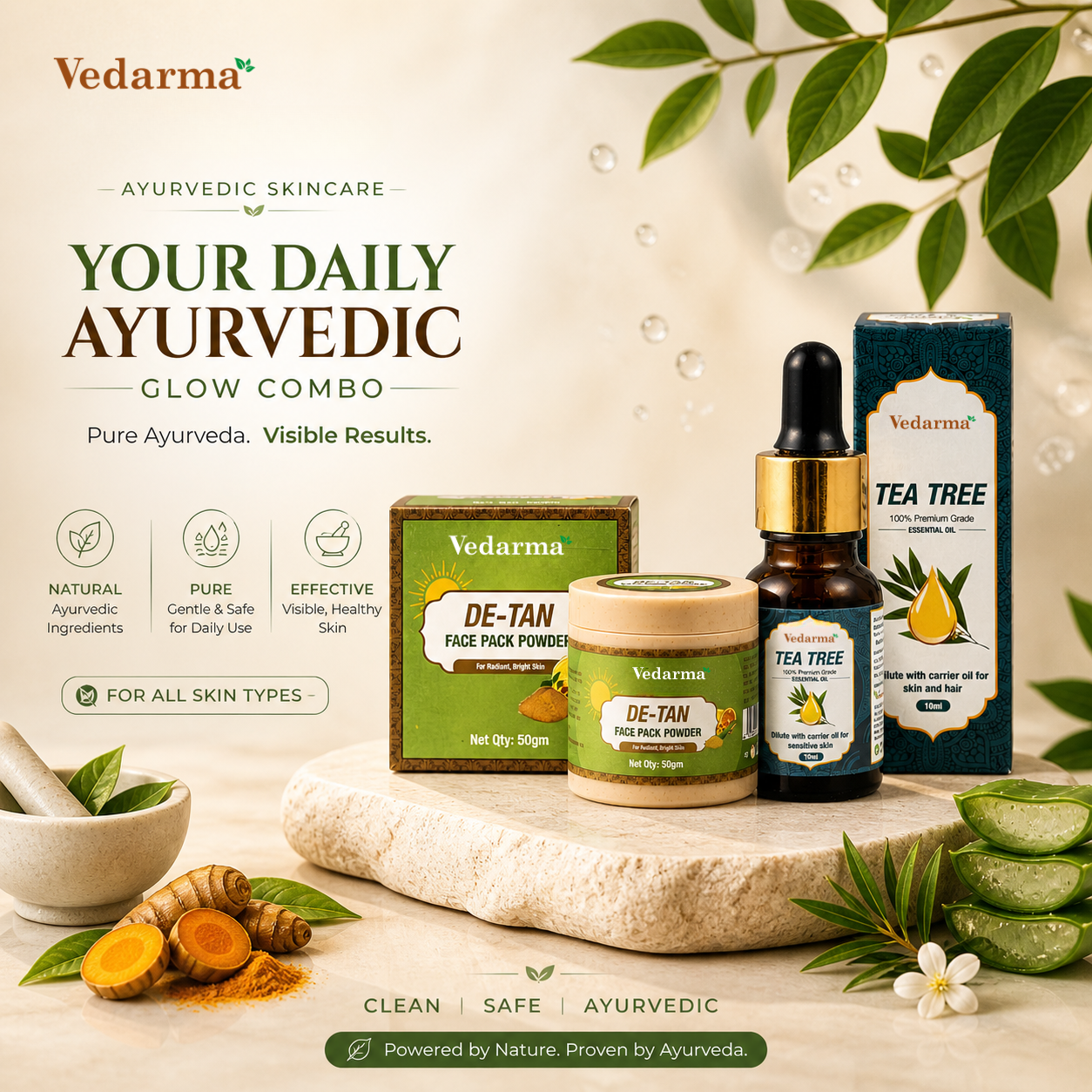 Tea tree & De-Tan Face Pack