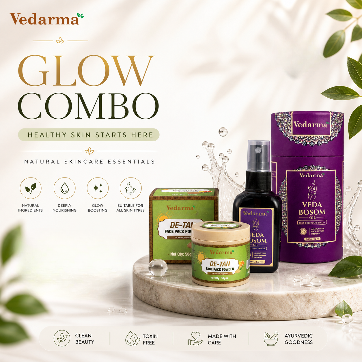 Veda Bosom +  De-tan Face Pack