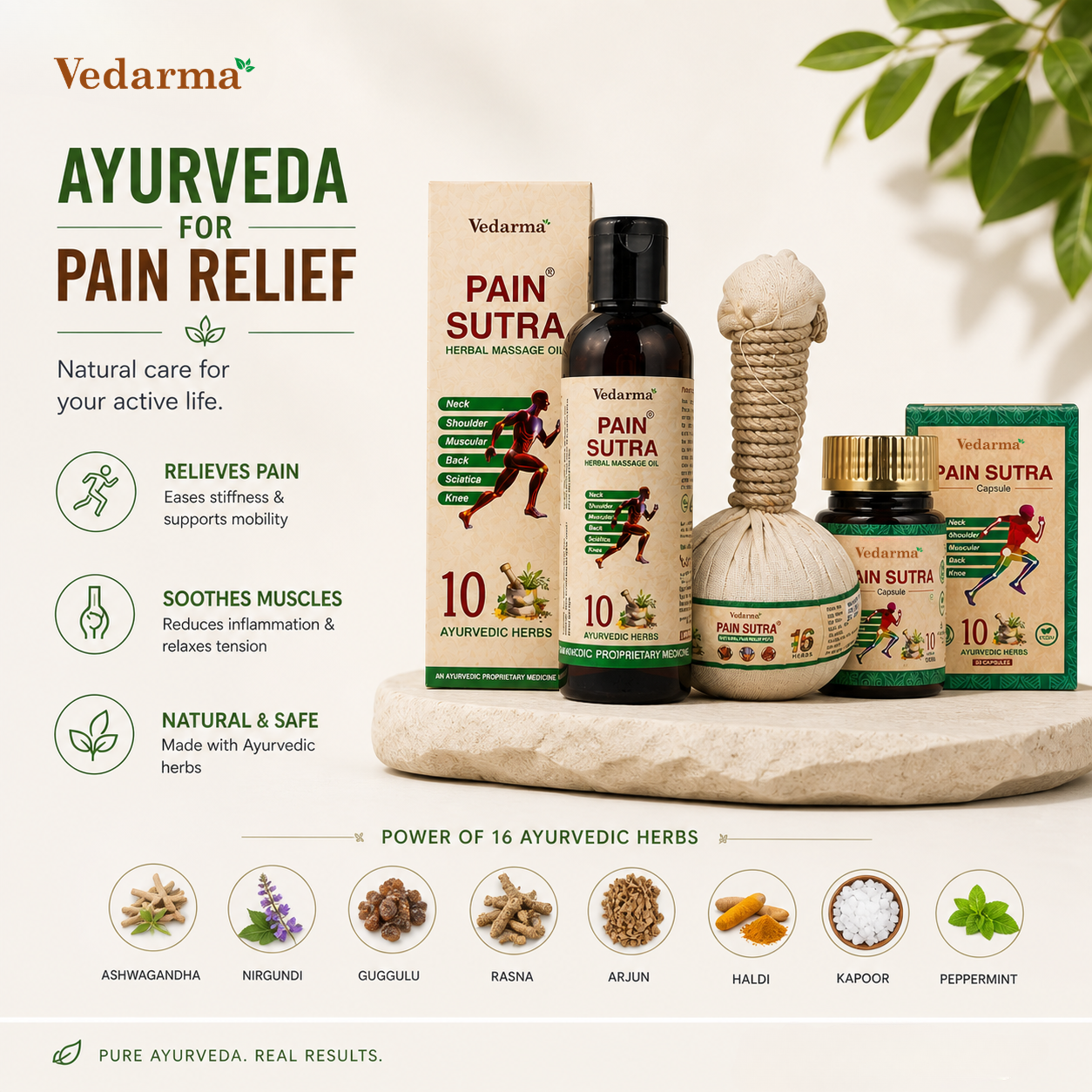 Pain Sutra Potli & Pain Sutra Oil & Pain Sutra Capsule