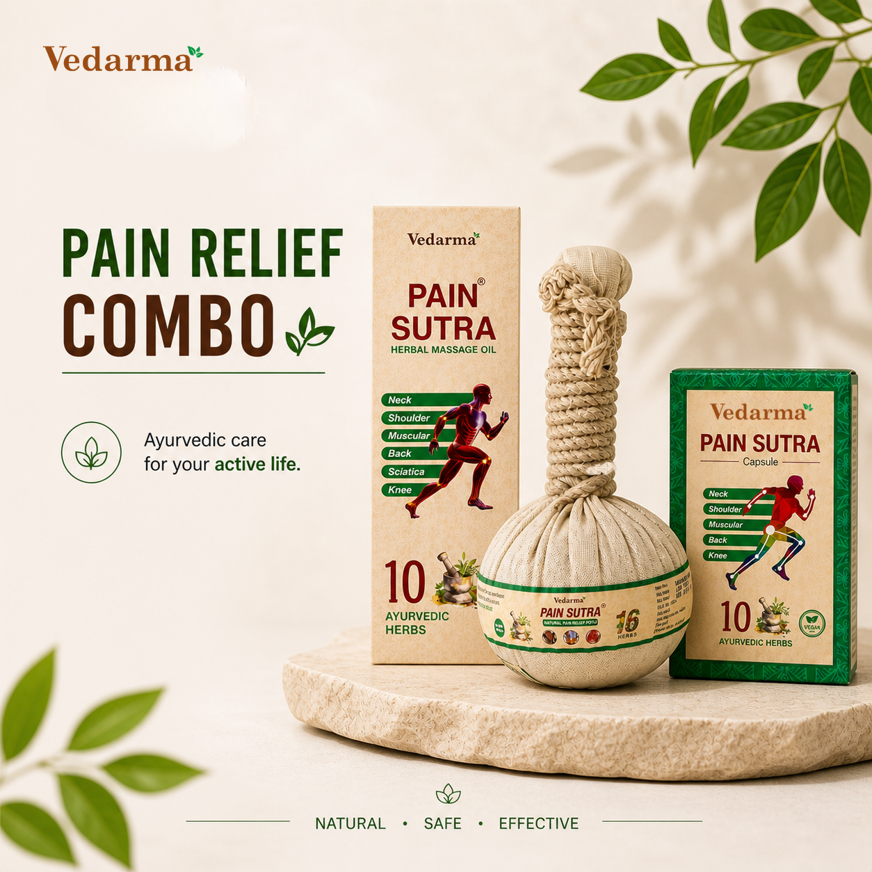 Pain Sutra Potli & Pain Sutra Oil & Pain Sutra Capsule