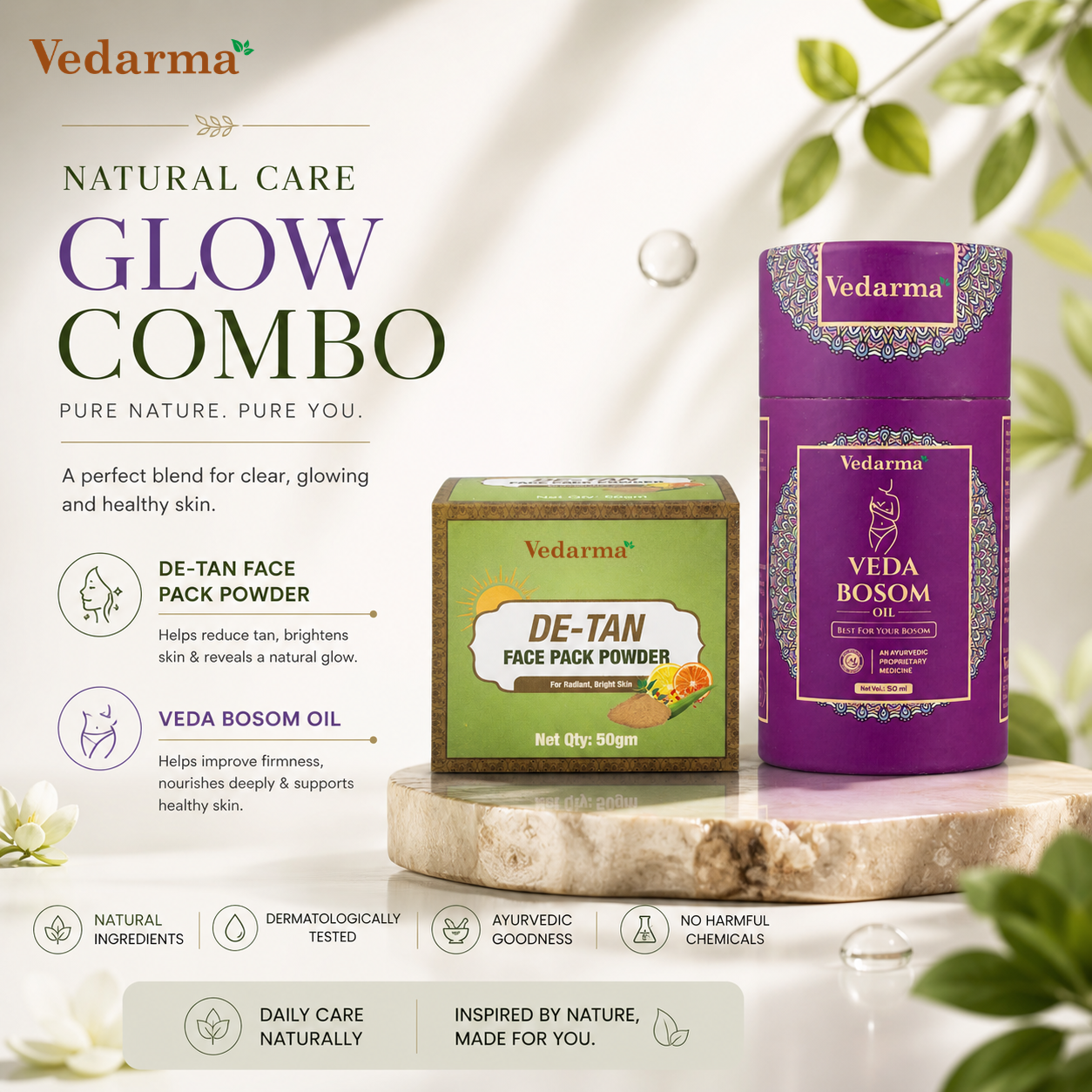 Veda Bosom +  De-tan Face Pack