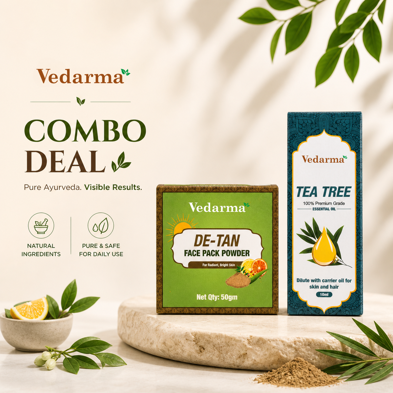 Tea tree & De-Tan Face Pack