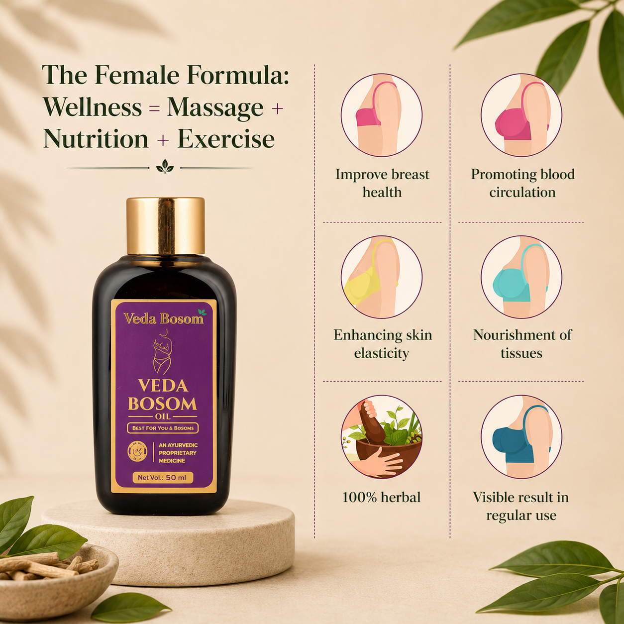 Veda Bosom Ayurvedic Breast Massage Oil