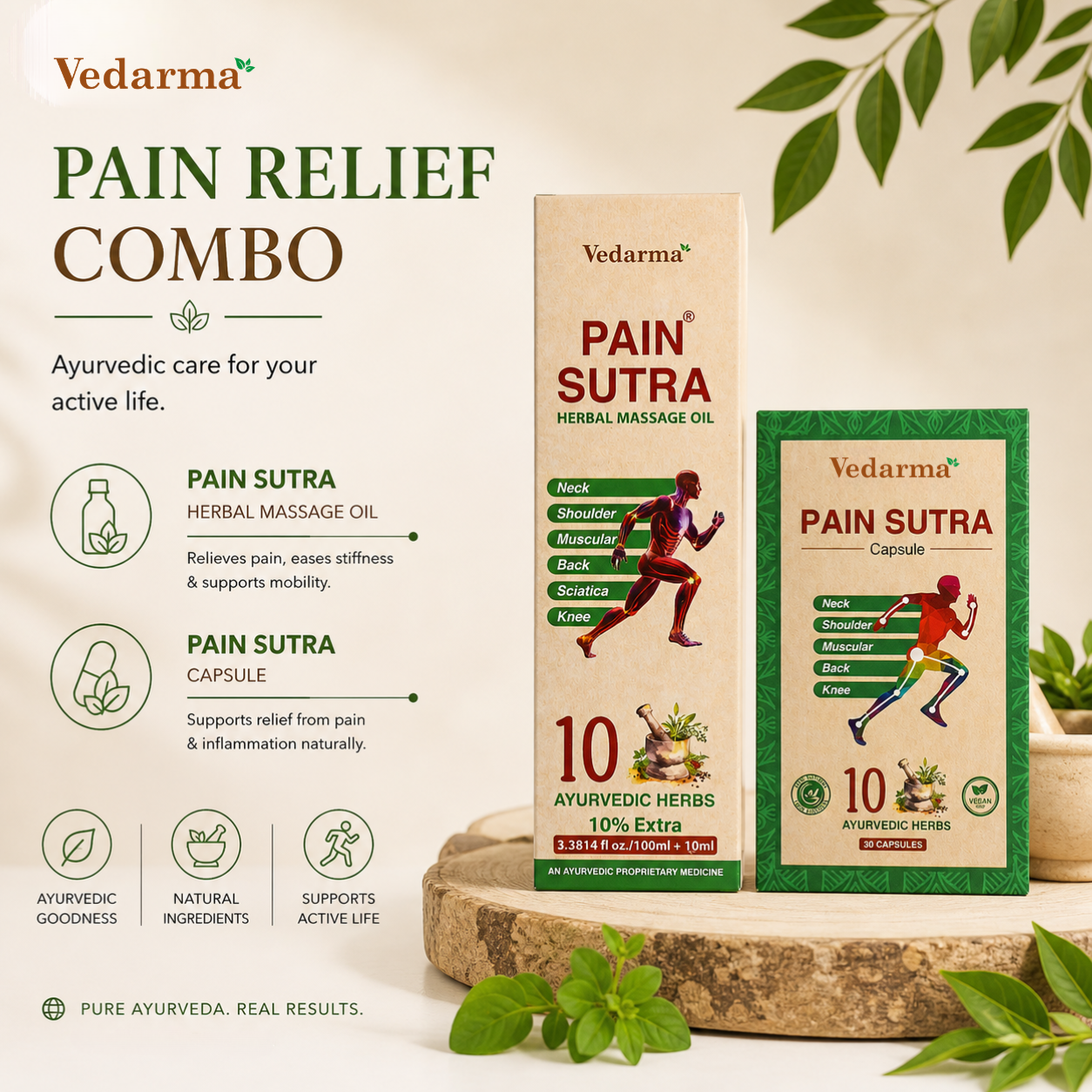 Pain Sutra Oil + Pain Sutra Capsule