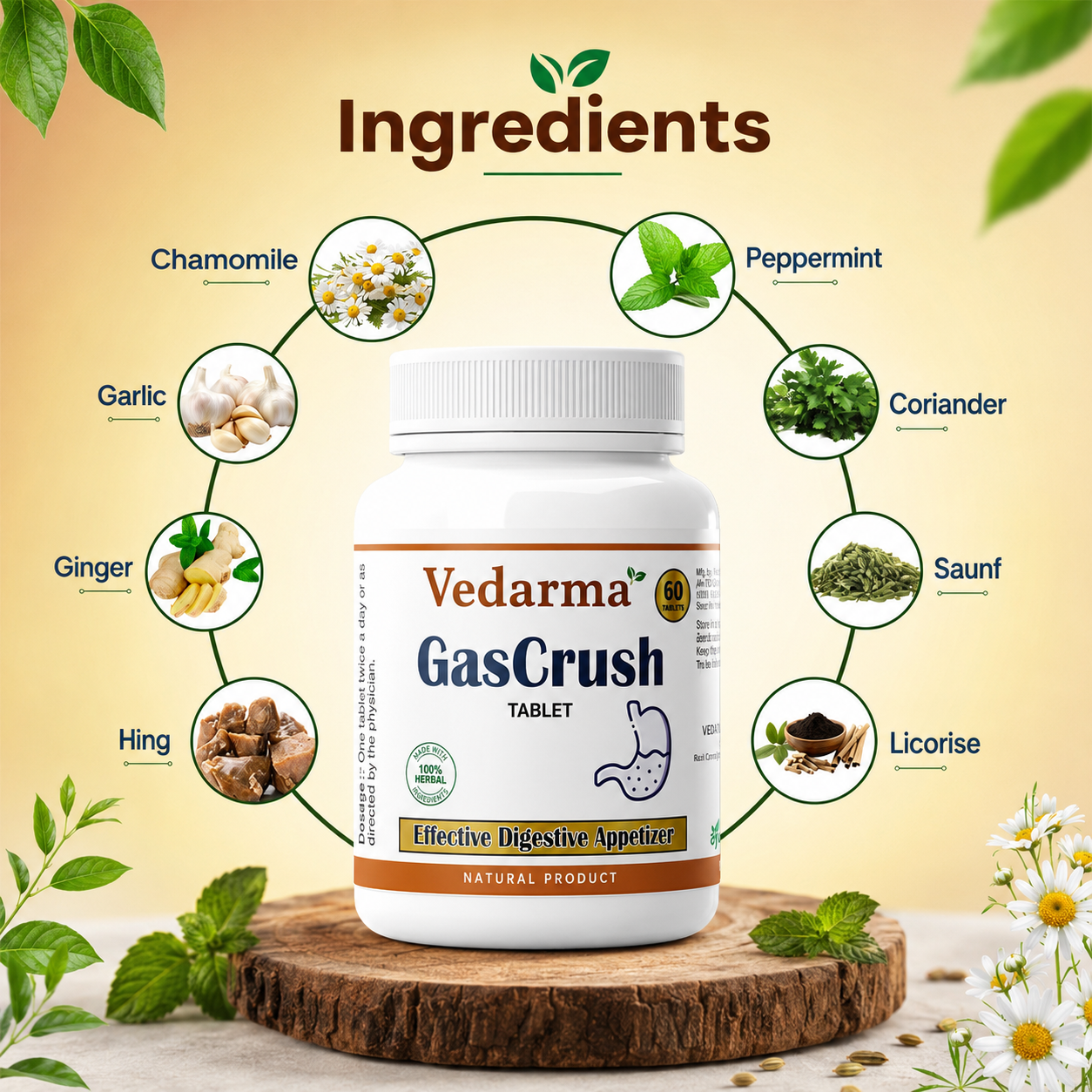 Gascrush Tablets Ayurvedic Medicine For Gas and Acidity