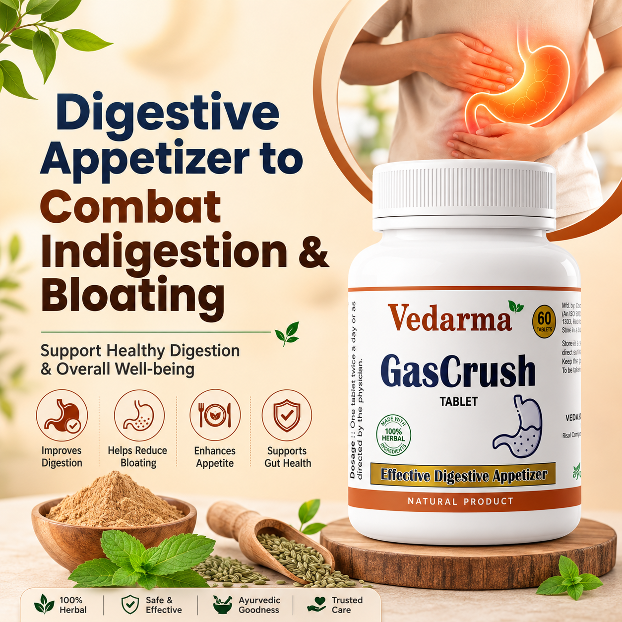Gascrush Tablets Ayurvedic Medicine For Gas and Acidity
