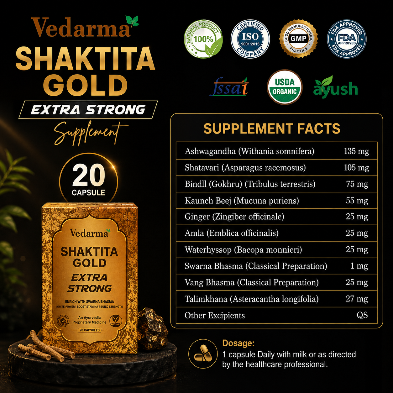 Shaktita Capsules Natural Testosterone Booster