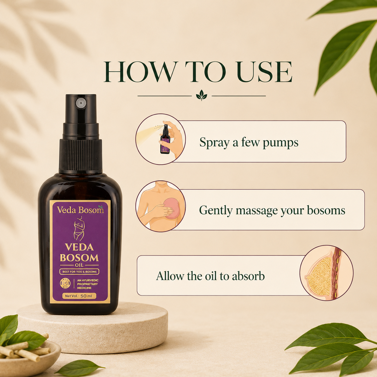 Veda Bosom Ayurvedic Breast Massage Oil