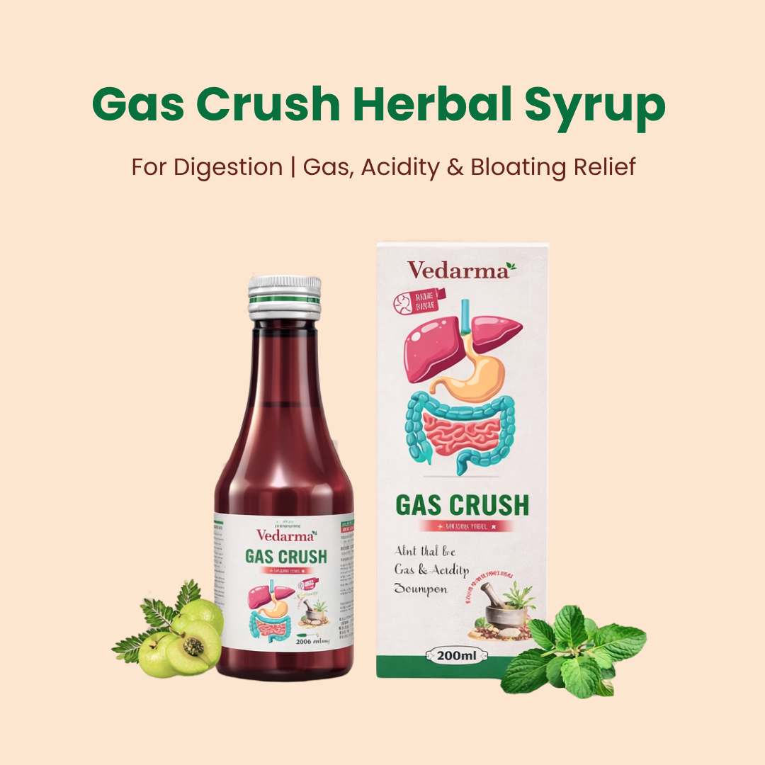 Gas Crush Herbal Syrup For Digestion Gas Acidity Bloating Relief
