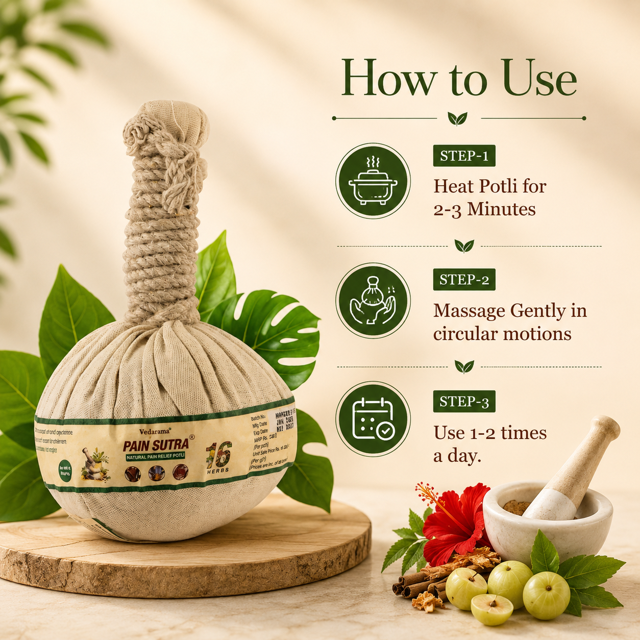 Pain Sutra-Natural Pain Relief Potli Joint Pain, Arthritis Pain, Back Pain