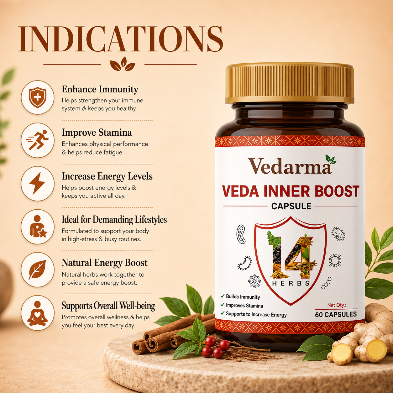 Veda Inner Boost Capsule - Ayurvedic Immunity Booster
