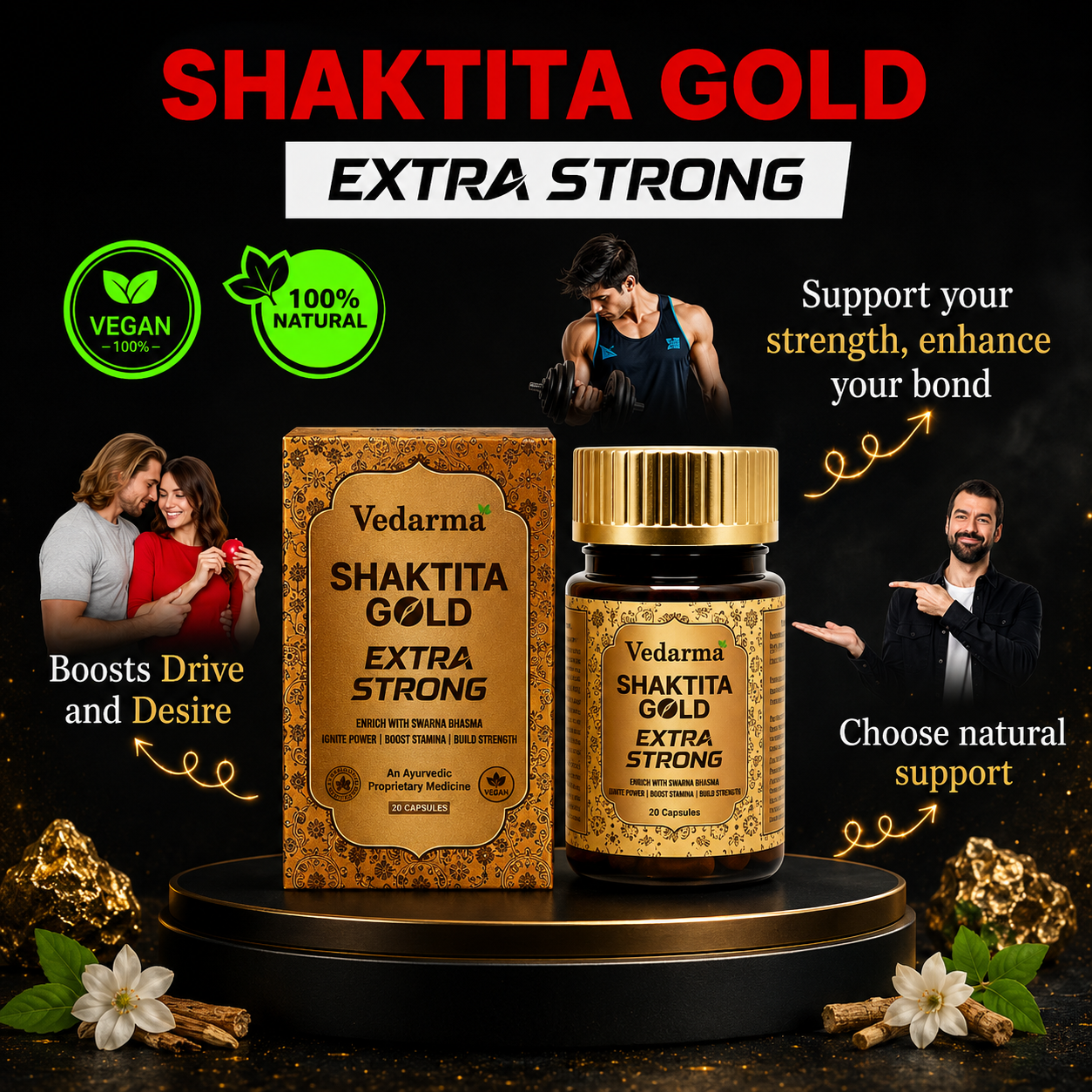 Shaktita Capsules Natural Testosterone Booster