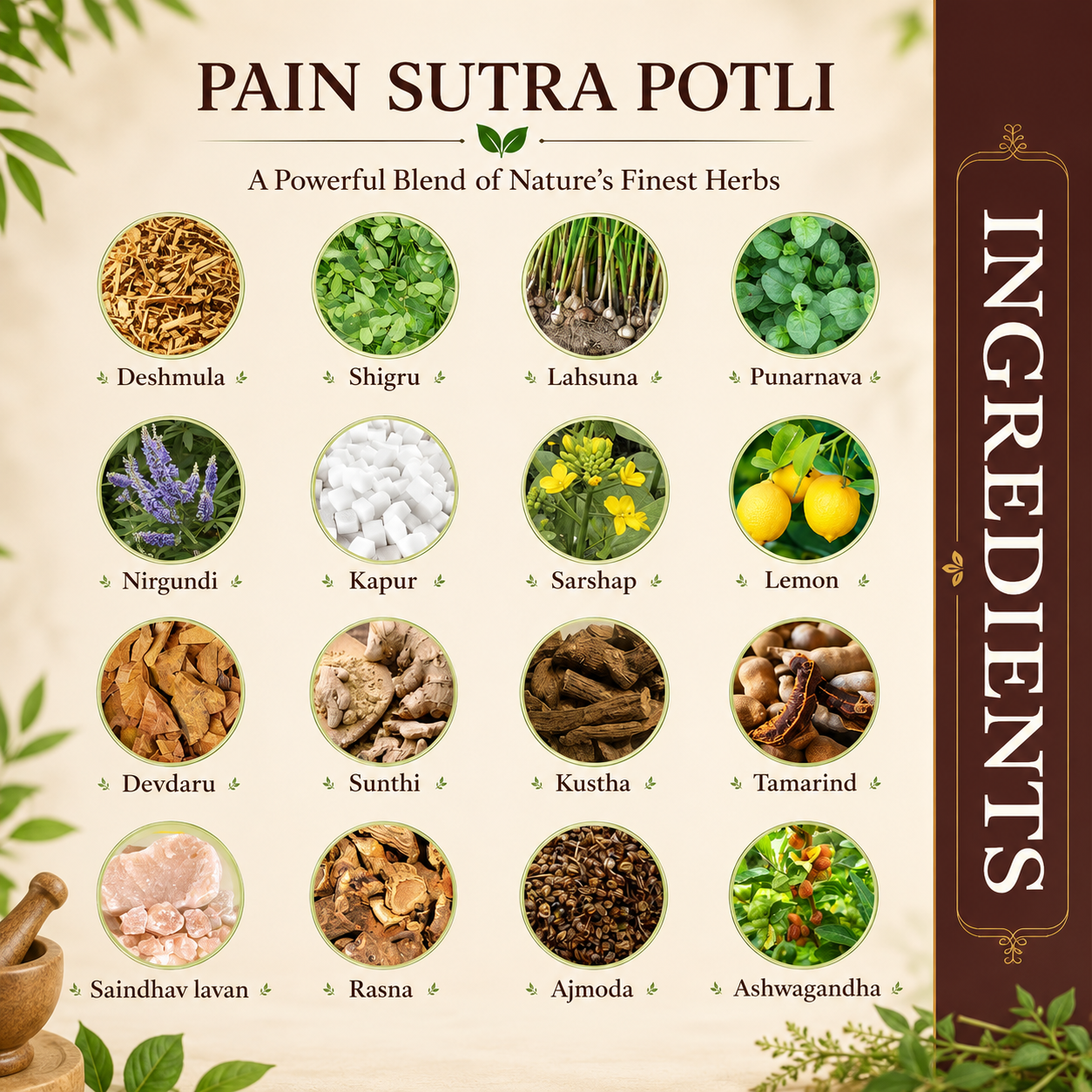 Pain Sutra-Natural Pain Relief Potli Joint Pain, Arthritis Pain, Back Pain