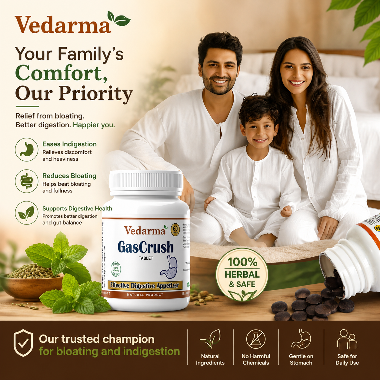 Gascrush Tablets Ayurvedic Medicine For Gas and Acidity