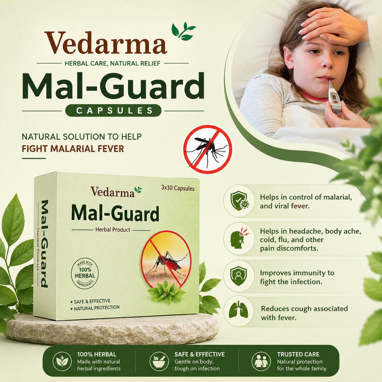 Mal Guard Herbal Product For Malarial Fever