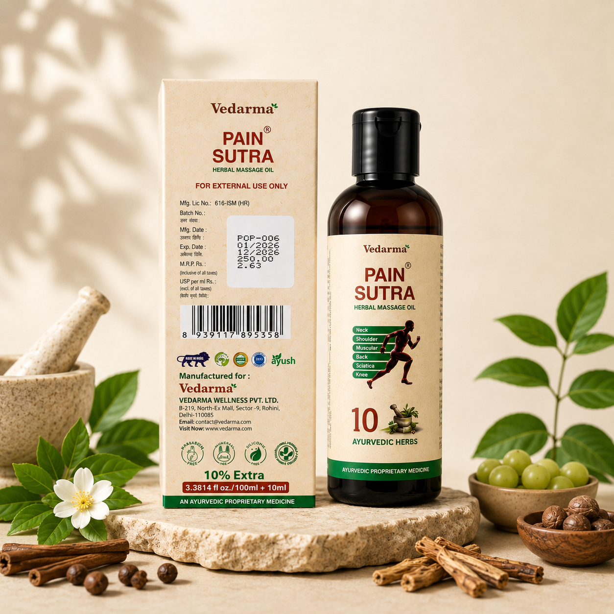 Pain Sutra Ayurvedic Pain Relief Oil Natural Pain Relief Solution