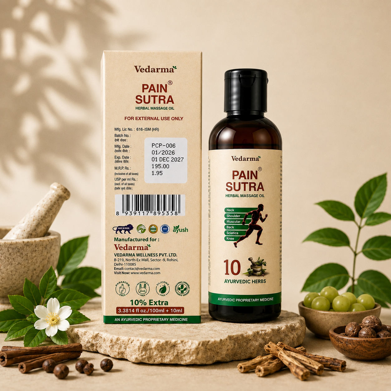 Pain Sutra Ayurvedic Pain Relief Oil Natural Pain Relief Solution