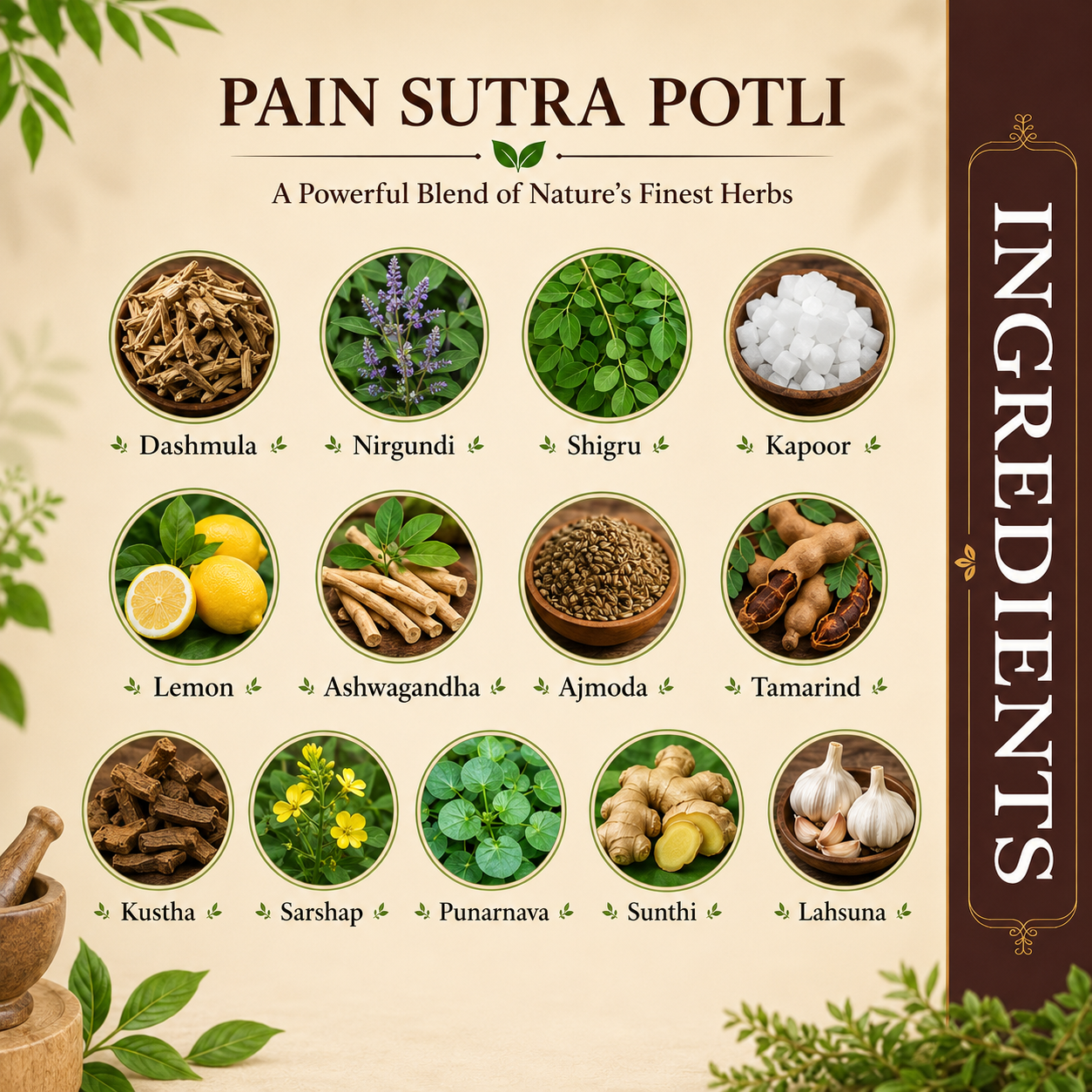 Pain Sutra-Natural Pain Relief Potli Joint Pain, Arthritis Pain, Back Pain