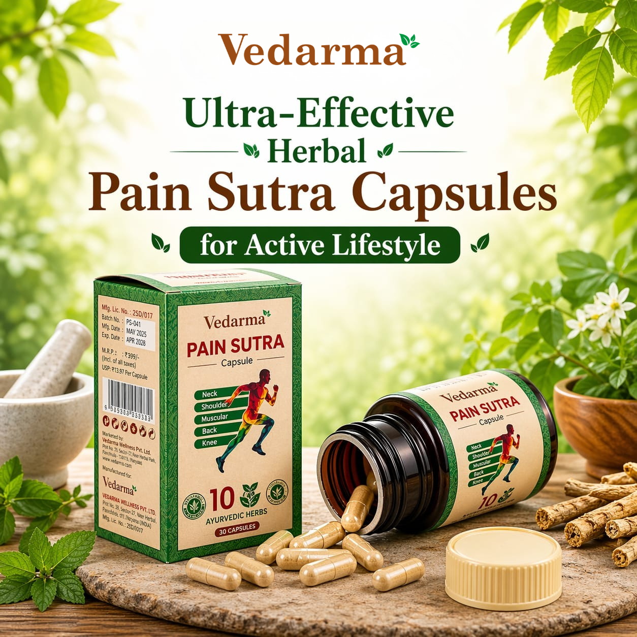 Ultra Effective Herbal Pain Sutra Capsules for Active Lifes
