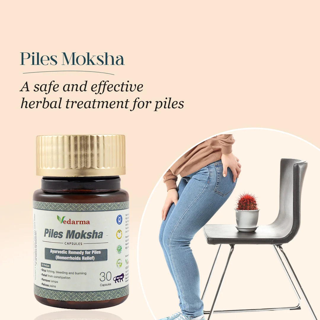 Piles Moksha Capsules Relief from Pain Bleeding Constipation
