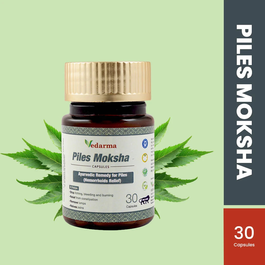 Piles Moksha Capsules Relief from Pain Bleeding Constipation