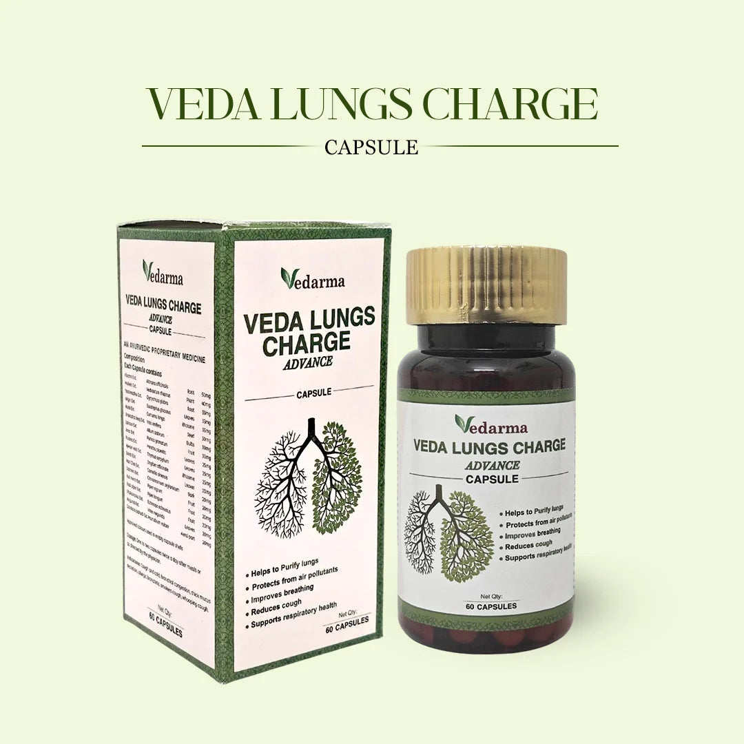 Veda Lungs Charge Lung Detox Ayurvedic Capsules