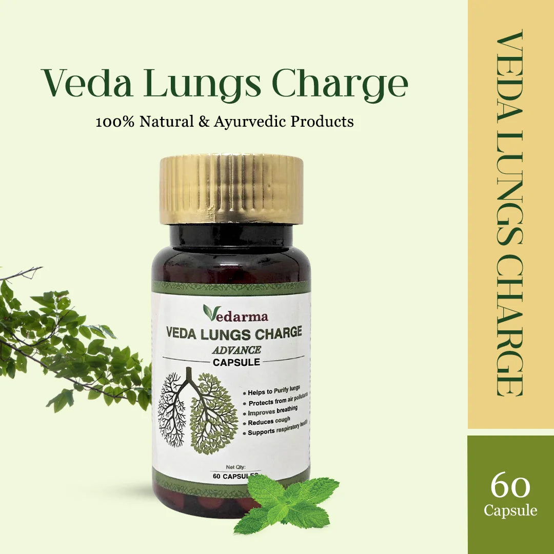 Veda Lungs Charge Lung Detox Ayurvedic Capsules