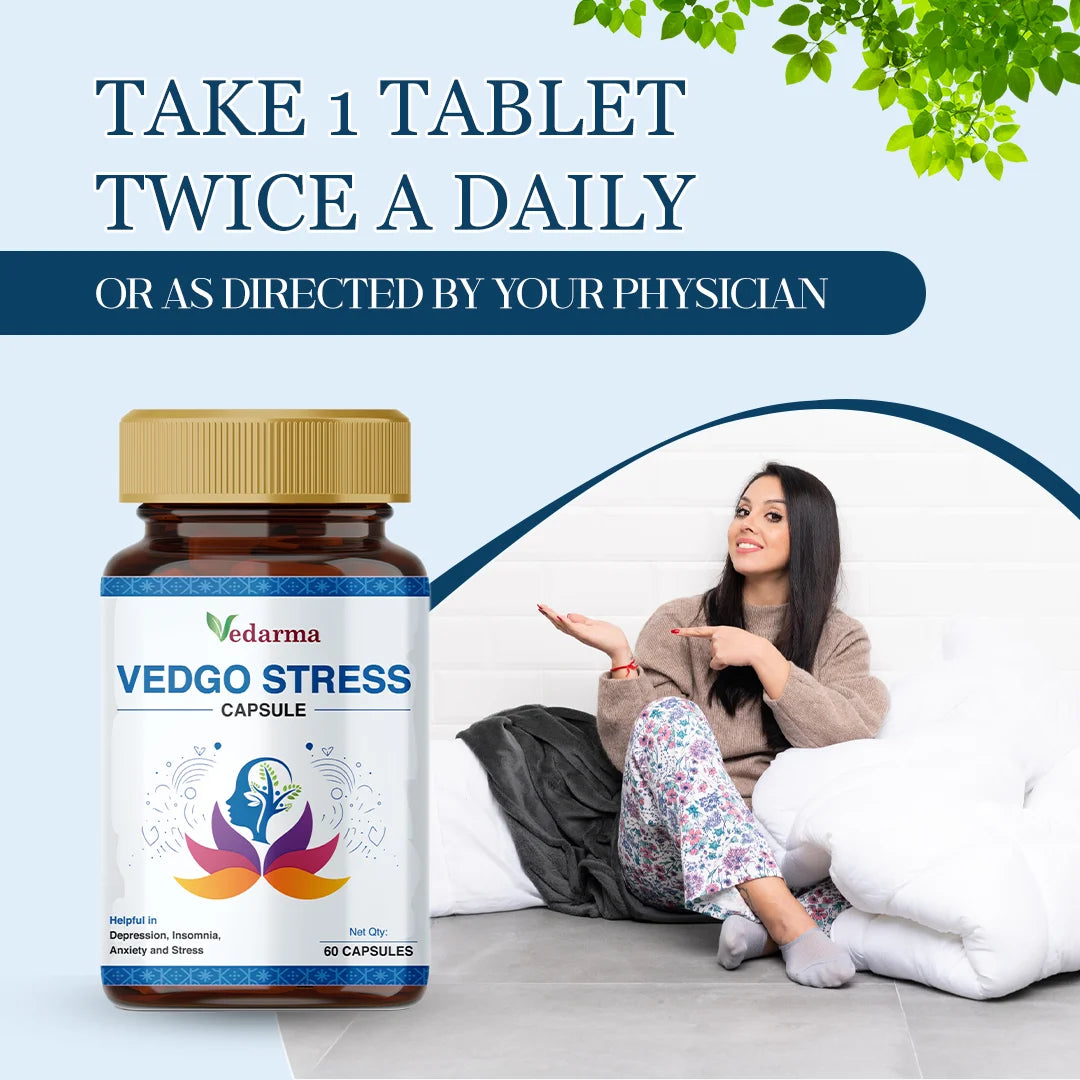 Vedgo Stress Capsule Ayurvedic Medicine For Stress and Anxiety